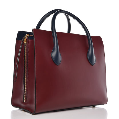 Celine Calfskin Boxy Tote Burgundy 3 of 11