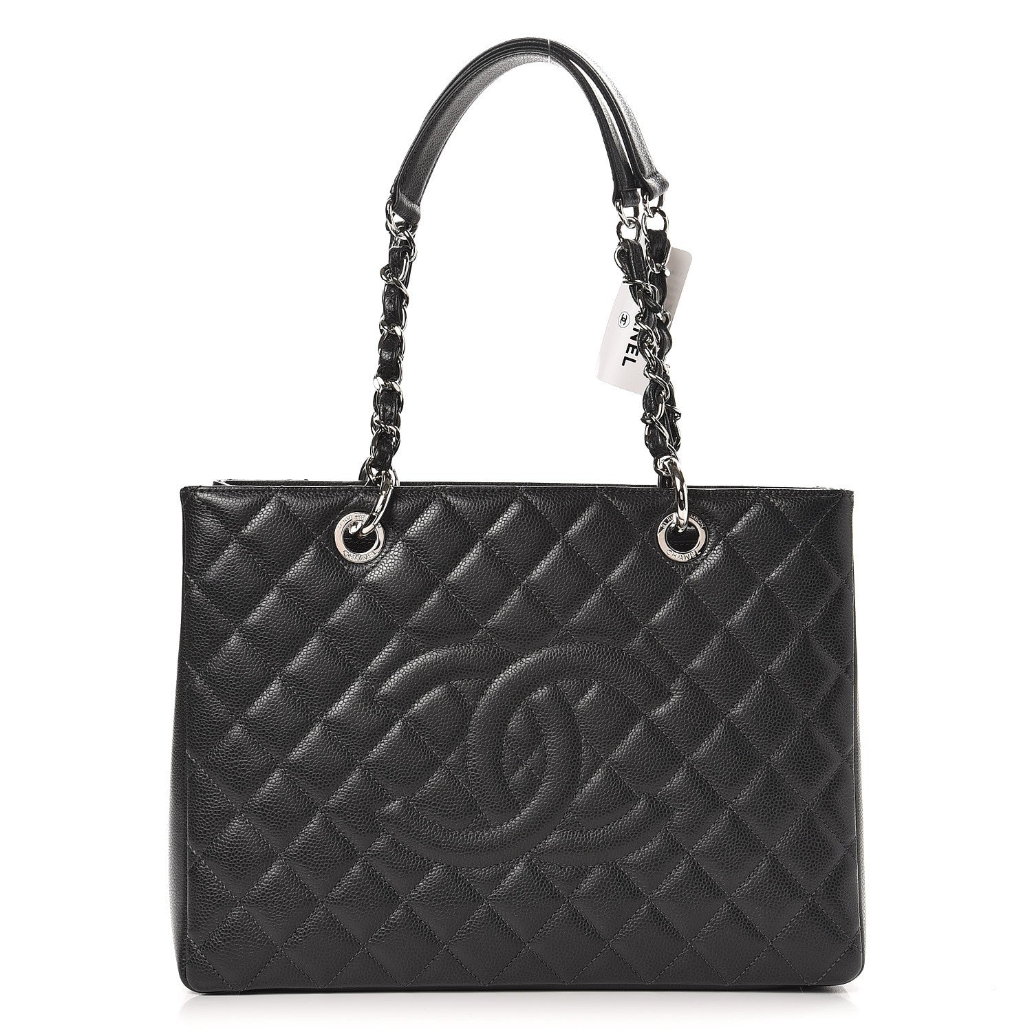 Chanel Caviar Quilted Grand Shopping Tote GST Dark Grey 1 of 8