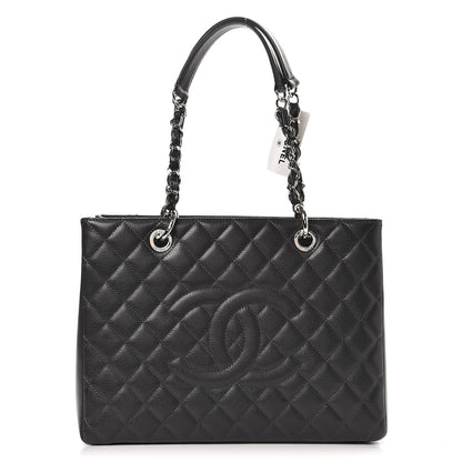 Chanel Caviar Quilted Grand Shopping Tote GST Dark Grey 1 of 8