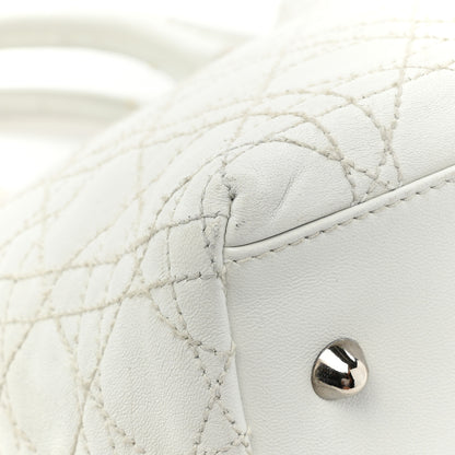Christian Dior Lambskin Cannage Medium Soft Lady Dior White 12 of 14