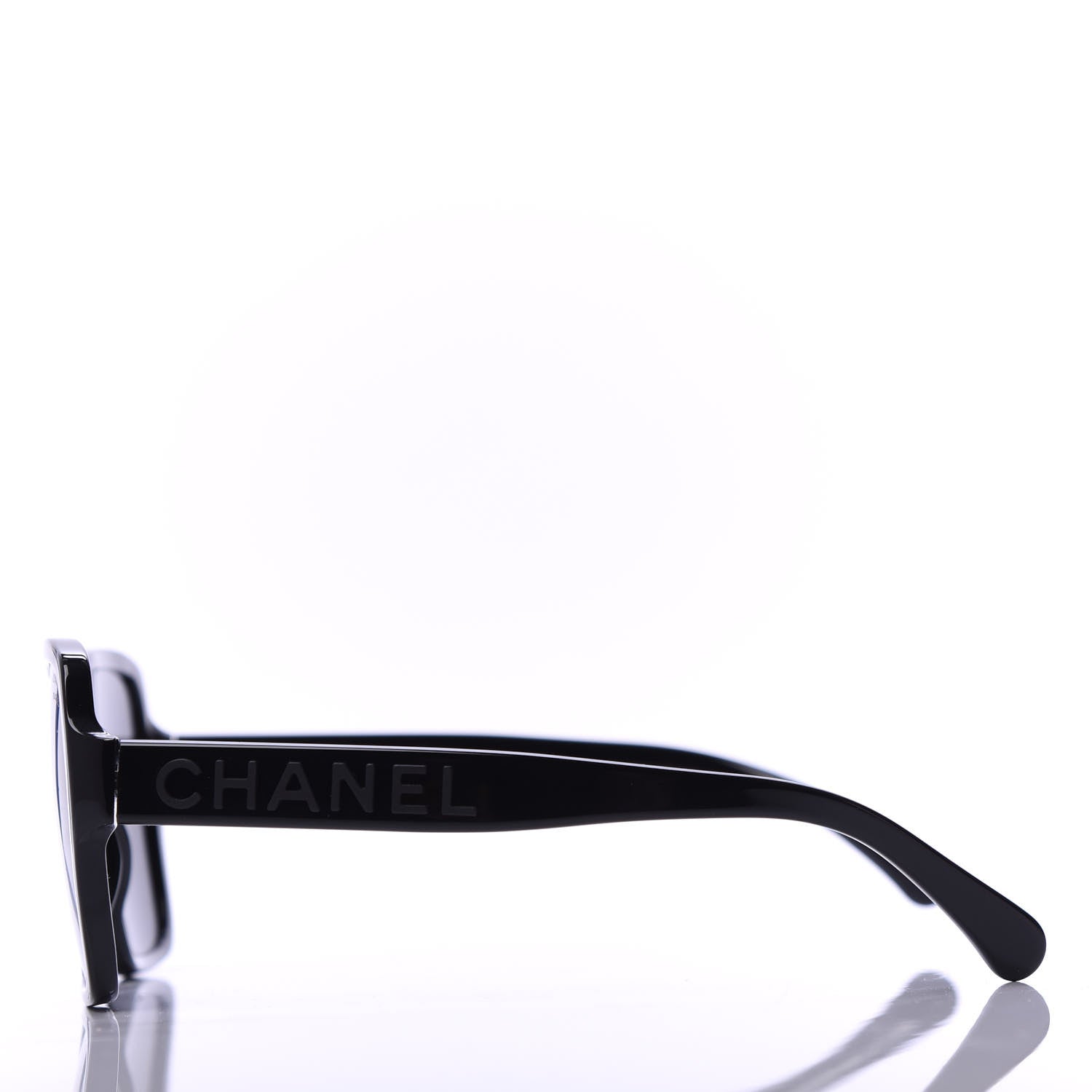 Chanel Acetate Polarized Square Sunglasses 5408 Black 3 of 8