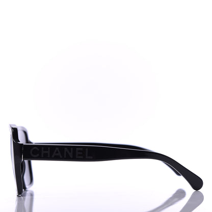 Chanel Acetate Polarized Square Sunglasses 5408 Black 3 of 8