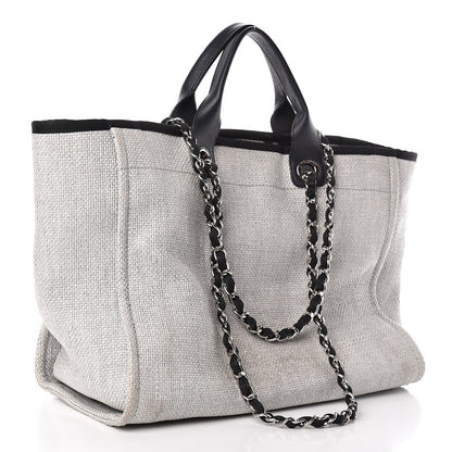 Chanel Canvas Deauville Large Tote Grey 3 of 10