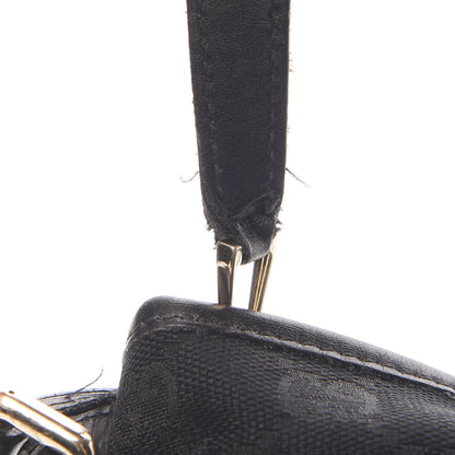 Gucci Monogram Medium New Britt Half Moon Hobo Black 13 of 20
