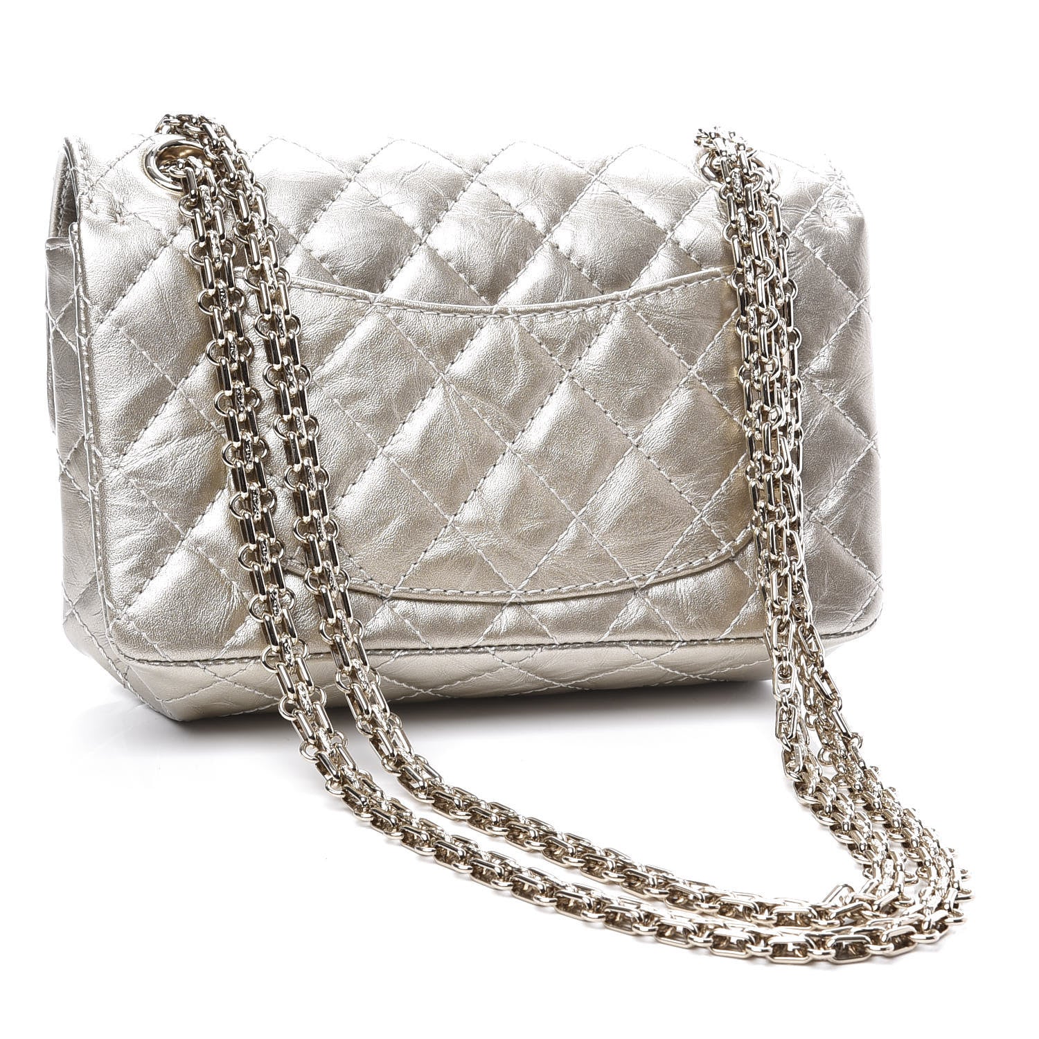 Chanel Aged Calfskin Quilted 2.55 Reissue Mini Flap Light Gold 2 of 10