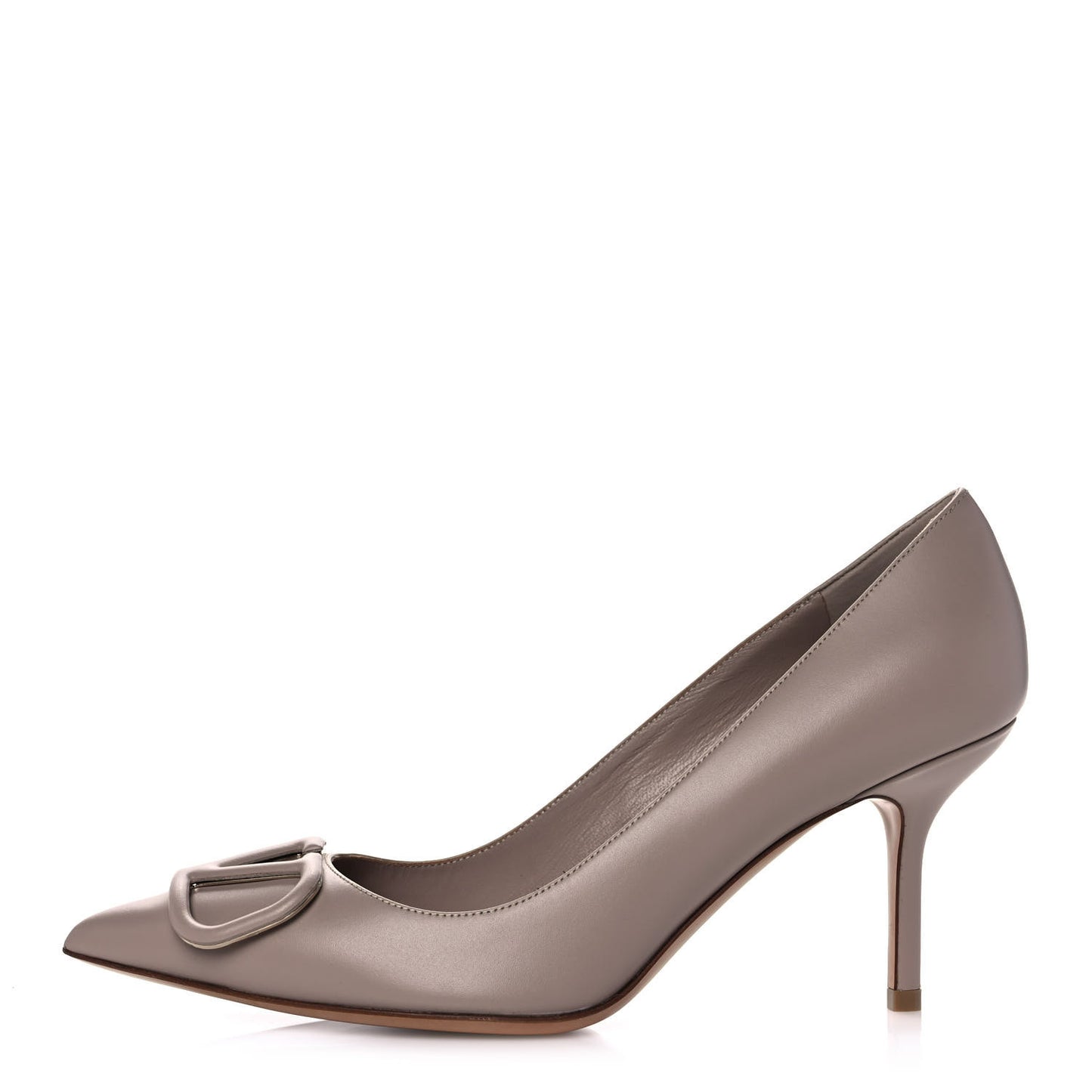 Calfskin Vlogo Signature 80mm Pumps 38.5 Poudre