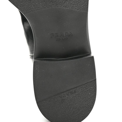 Prada Spazzolato Metal Triangle Logo 50mm Chelsea Boots 38 Black 7 of 13