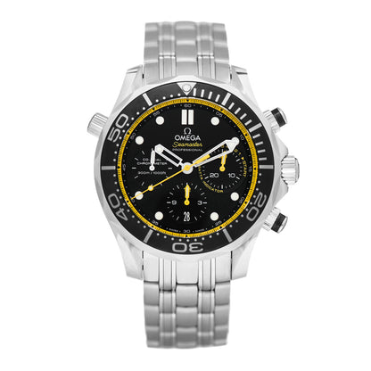 Omega Stainless Steel 44mm Seamaster Co-Axial Chronograph Automatic Watch Black 212.30.44.50.01.002 1 of 5