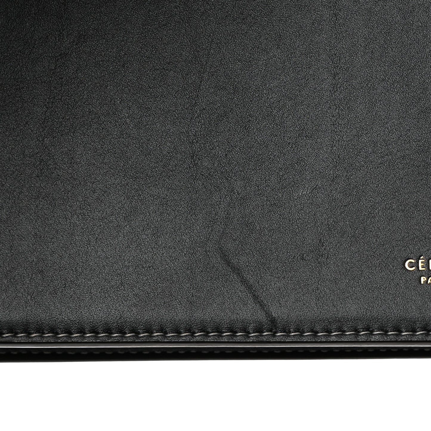 Smooth Calfskin Ring Clutch Black