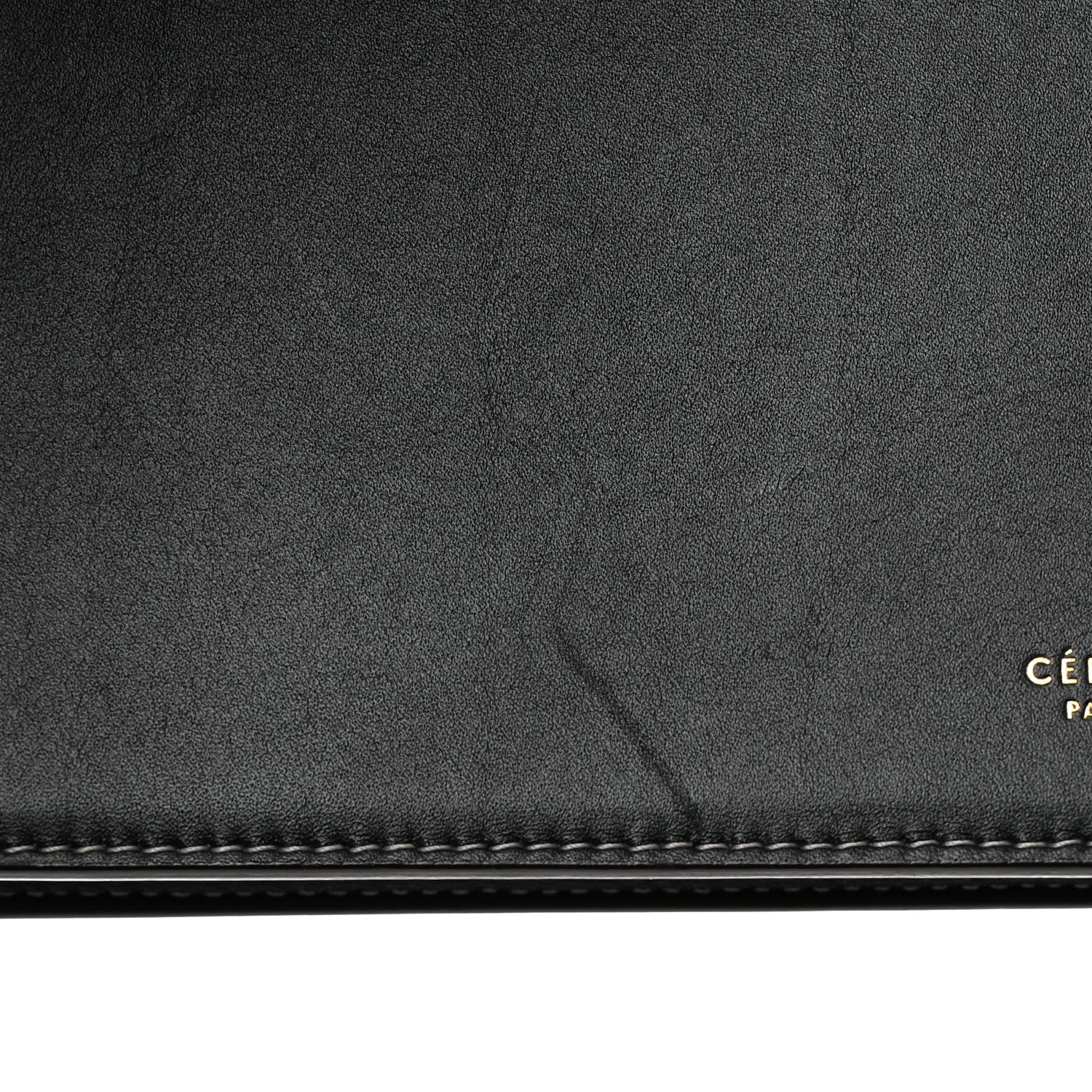 Celine Smooth Calfskin Ring Clutch Black 8 of 9