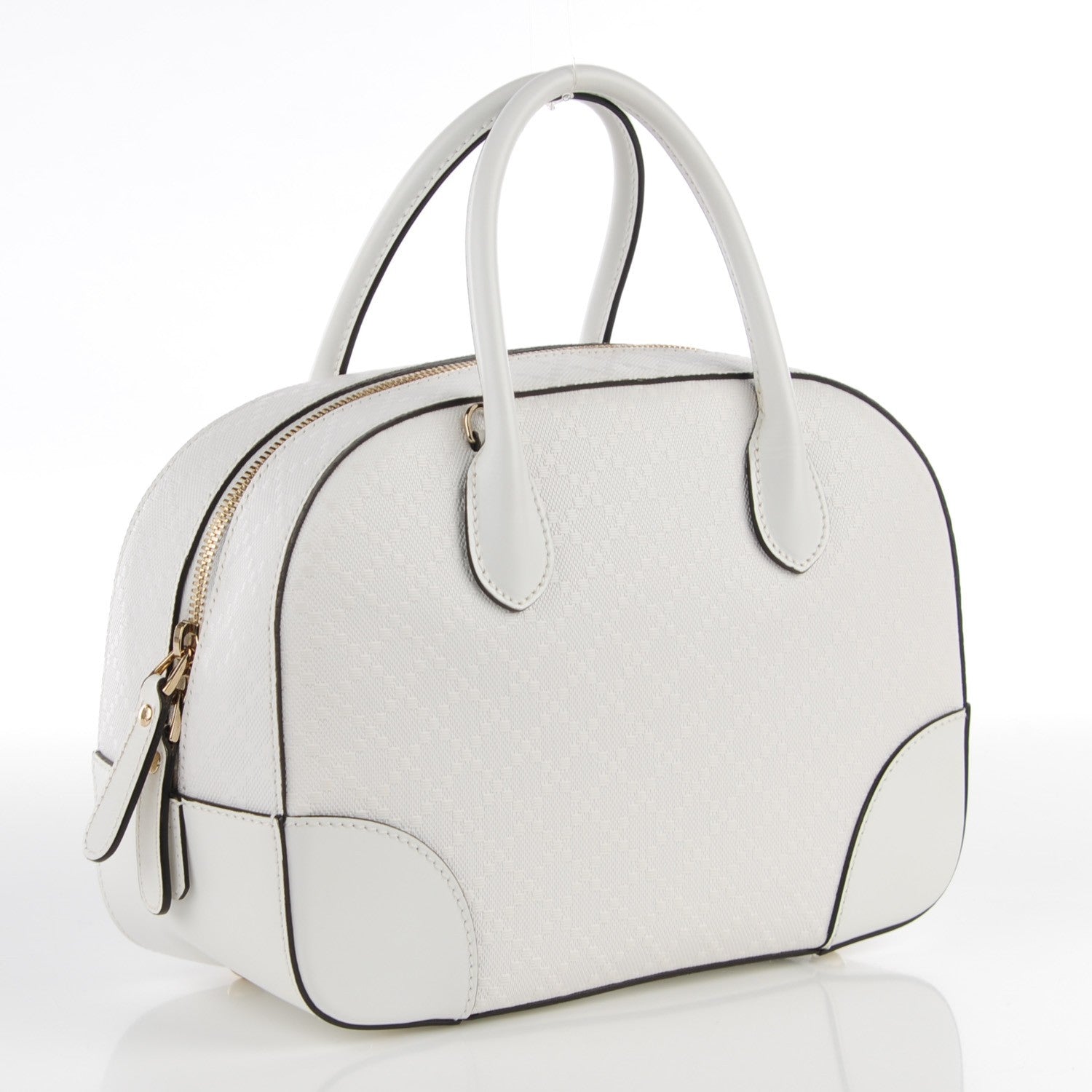 Gucci Bright Diamante Calfskin Small Top Handle Bag White 3 of 7