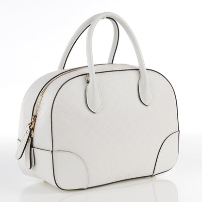 Gucci Bright Diamante Calfskin Small Top Handle Bag White 3 of 7