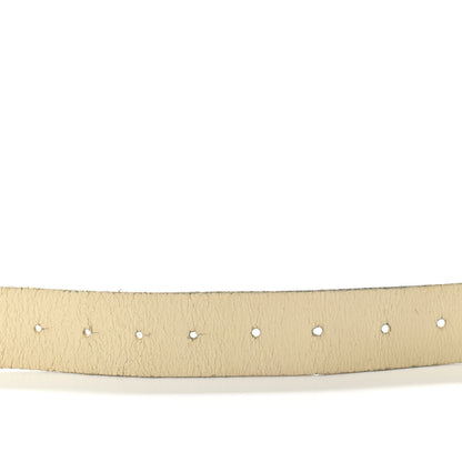 Chanel Calfskin Enamel CC Logo Belt Light Beige 6 of 12