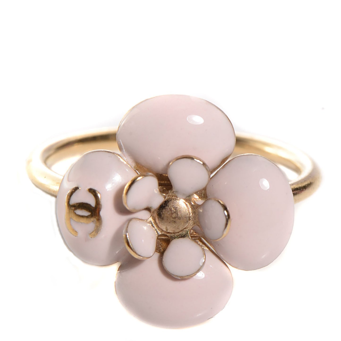Enamel CC Camellia Ring 6.5 Pink