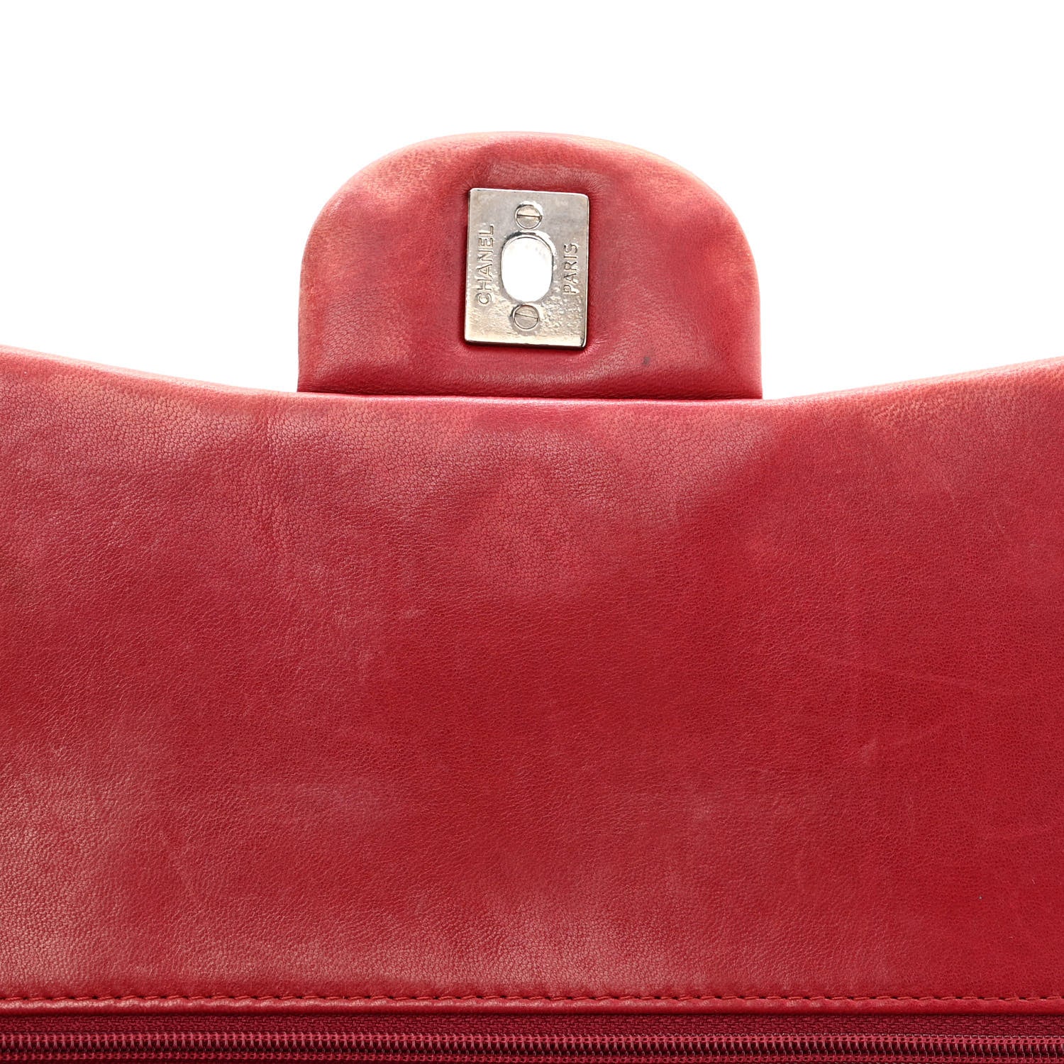 Chanel Patent Quilted Maxi Double Flap Red 14 of 19