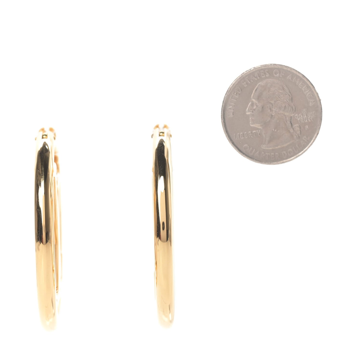 Metal Louise Hoop Earrings Gold