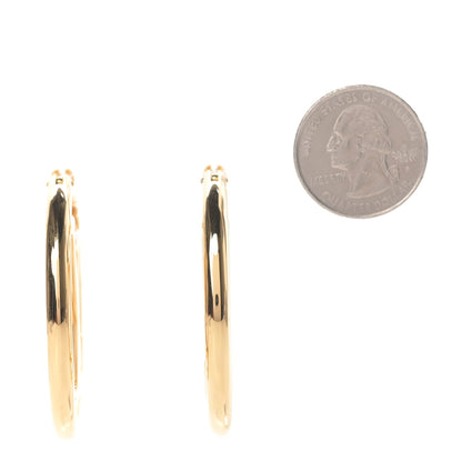 Louis Vuitton Metal Louise Hoop Earrings Gold 3 of 5