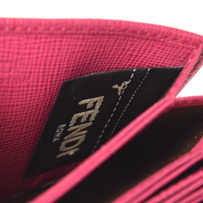 Fendi Vitello Elite Gusseted Card Holder Magenta 6 of 12