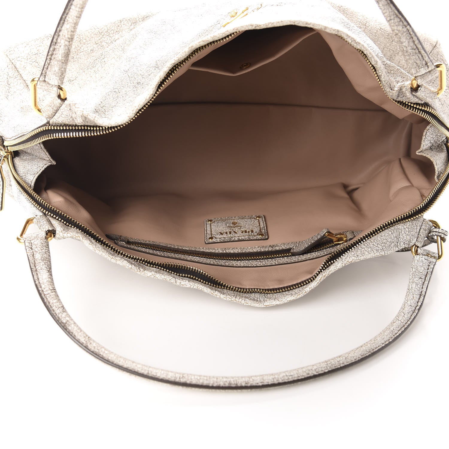 Prada Craquele Shoulder Bag Talco 5 of 12
