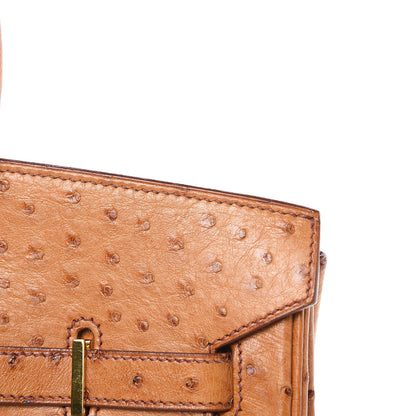 Hermes Ostrich Birkin 35 Gold 35 of 38