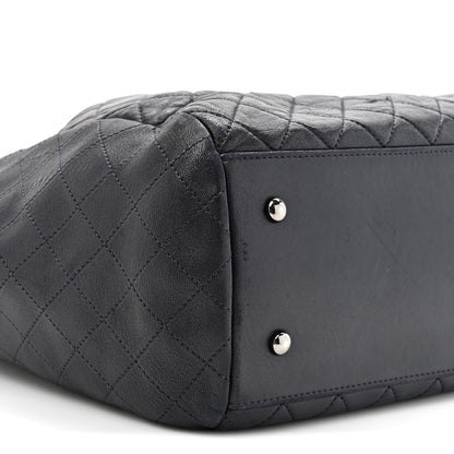 Chanel Lambskin Quilted Large Drawstring Shoulder Bag Dark Purple 10 of 10