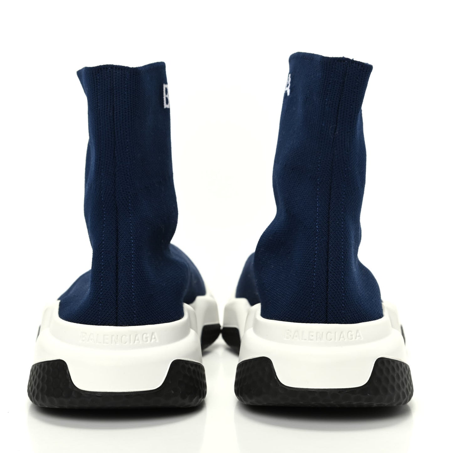 Neoprene Knit Womens Hi Speed Sneakers 37 Navy