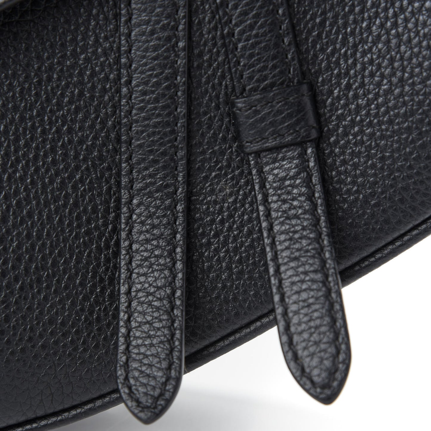 Grained Calfskin Kim Jones Saddle Bag Black