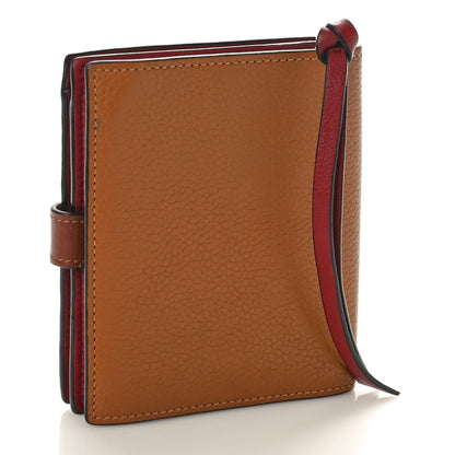 Loewe Grained Calfskin Compact Wallet Caramel Pecan 3 of 9