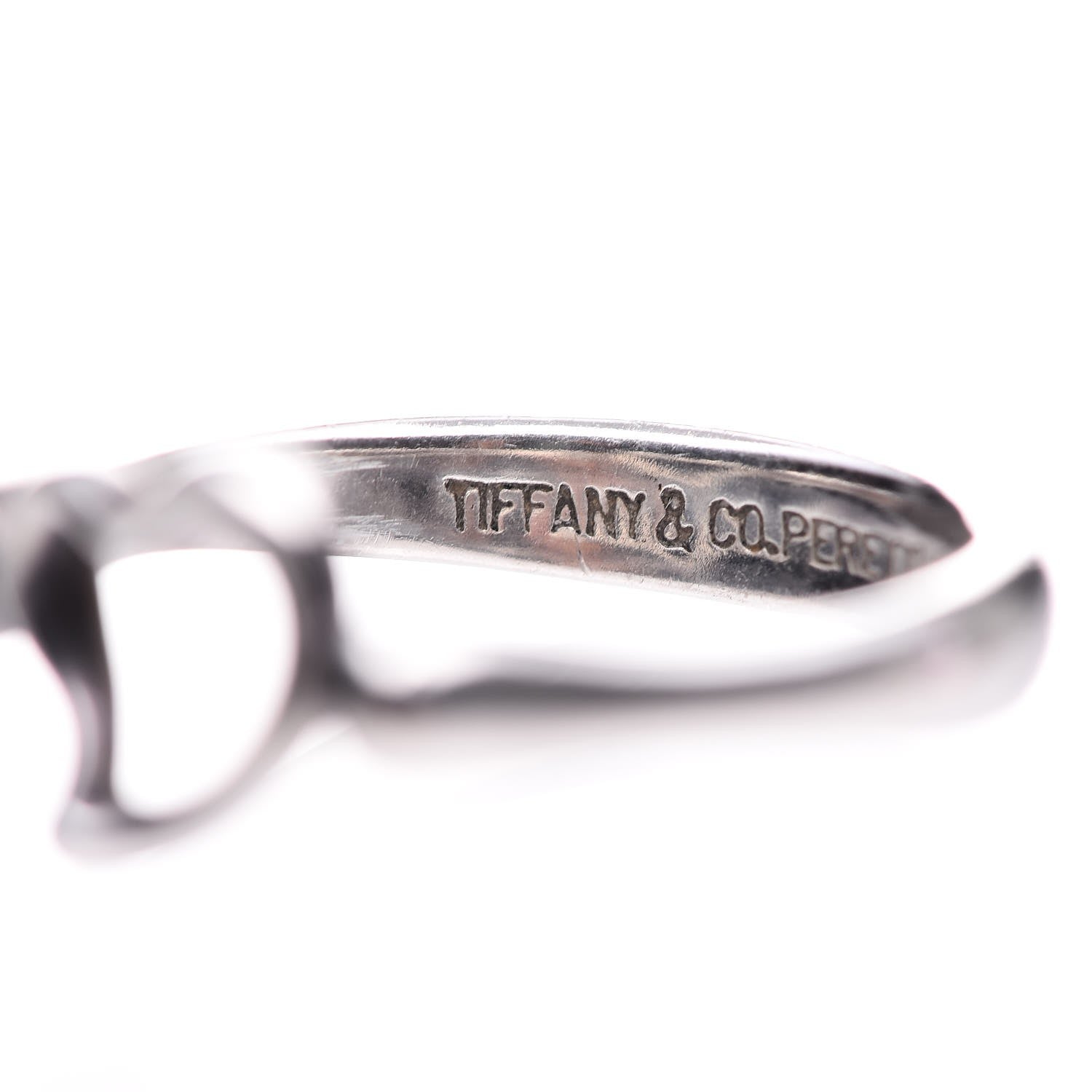 Tiffany Sterling Silver Elsa Peretti Open Heart Ring 50 5.25 6 of 6