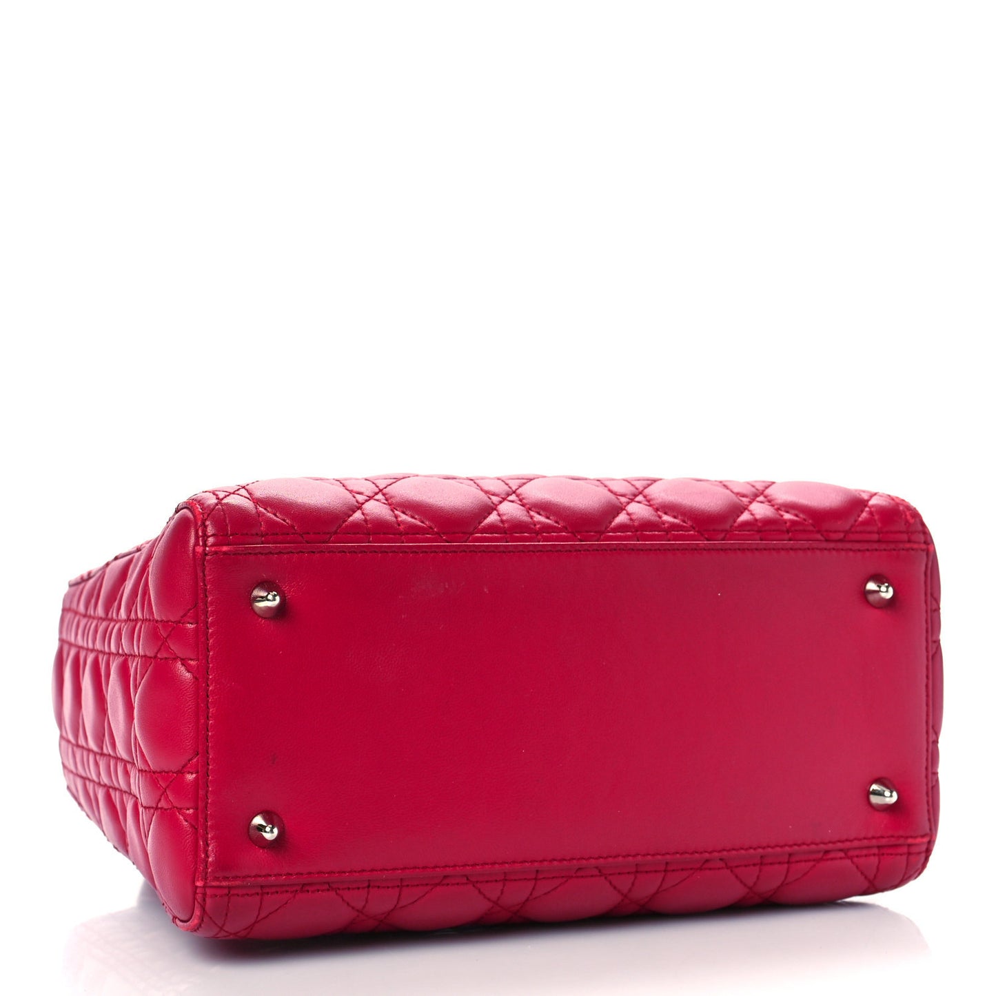 Lambskin Cannage Medium Lady Dior Fuchsia