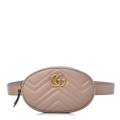 Gucci Calfskin Matelasse GG Marmont Belt Bag 85 34 Porcelain Rose 1 of 12