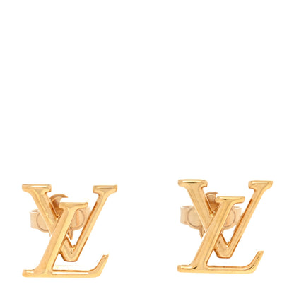 Louis Vuitton Metal LV Iconic Earrings Gold 1 of 5