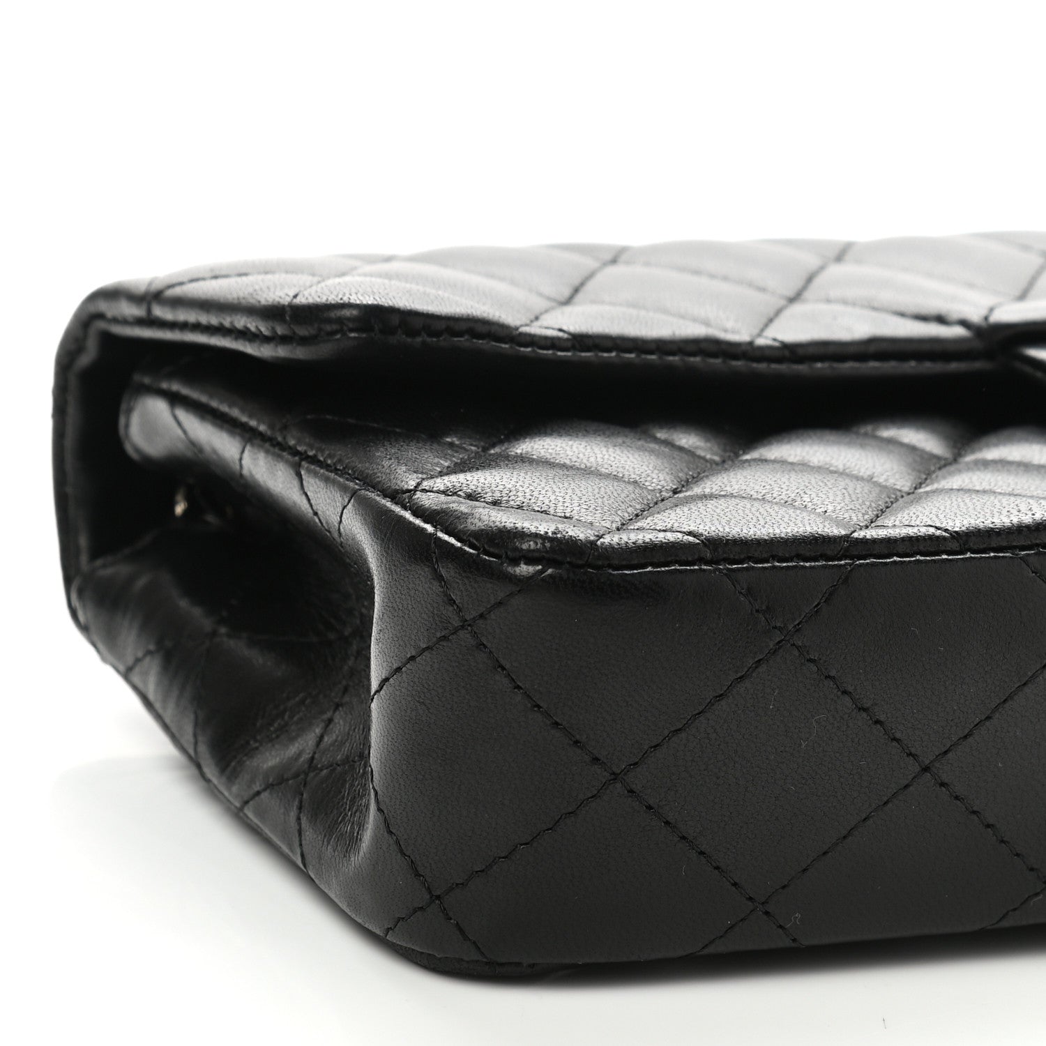 Chanel Lambskin Quilted East West Flap Black 10 of 20