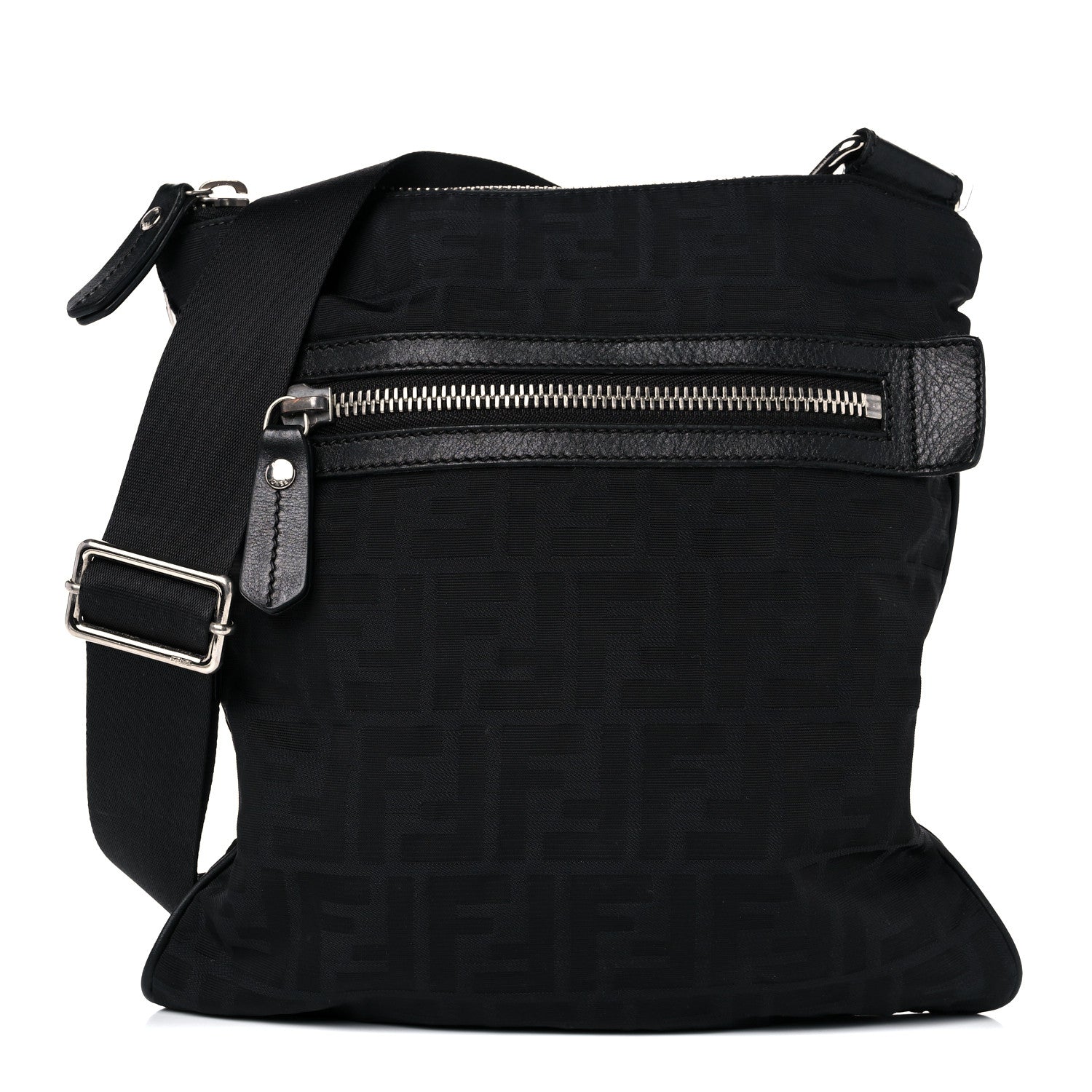 Fendi Zucca Messenger Bag Black 1 of 15