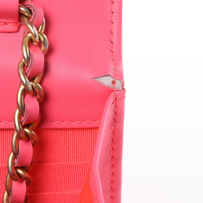 Chanel Patent Calfskin Quilted Boy Wallet On Chain WOC Pink 11 of 12