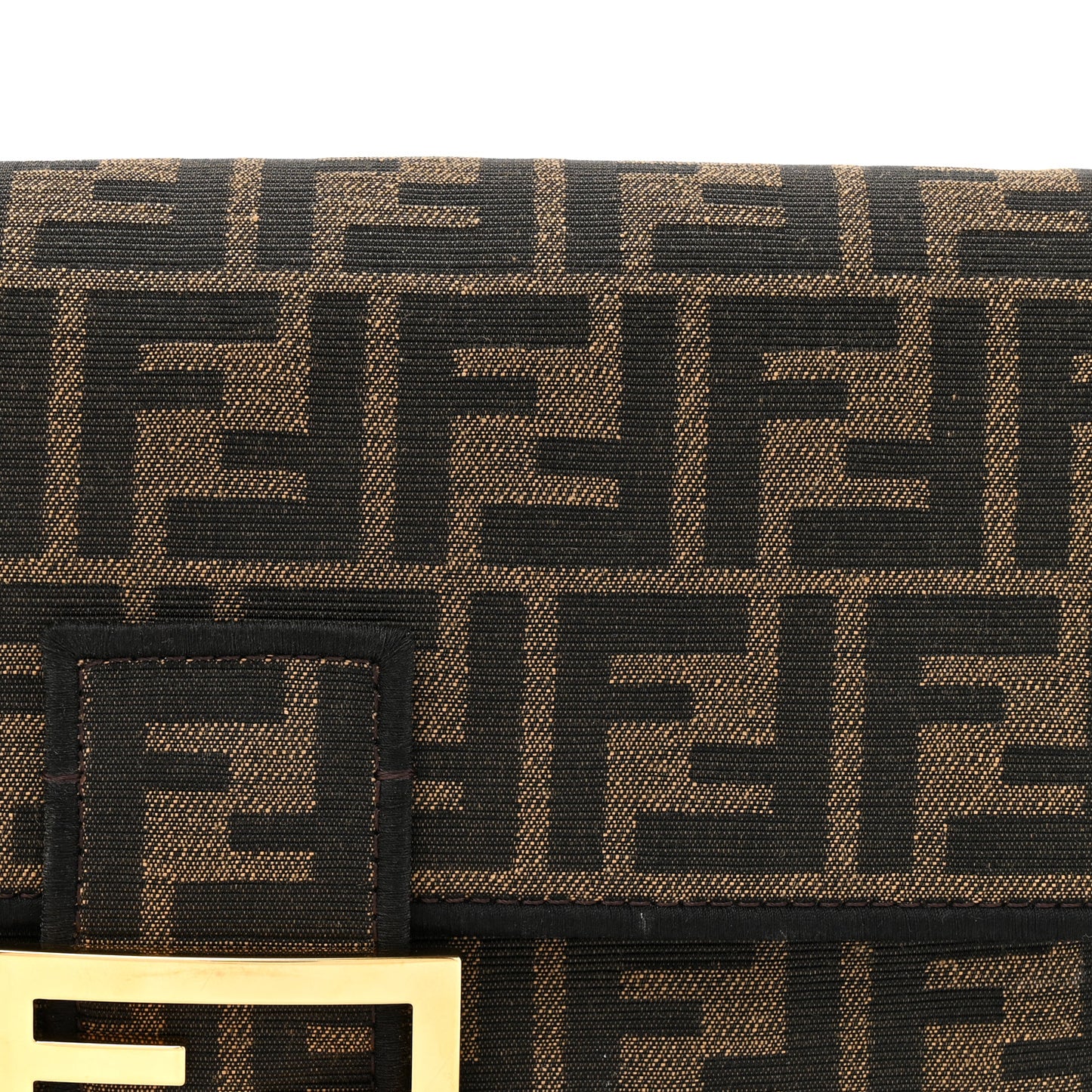Fabric Jacquard FF 1974 Medium Baguette Tobacco Moro Black