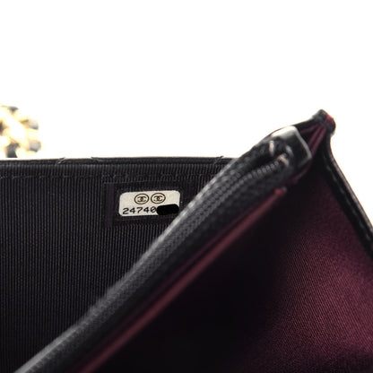 Chanel Lambskin Quilted Wallet On Chain WOC Black 7 of 10