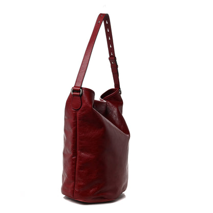 Gucci Fluffy Calfskin Morpheus Hobo Shoulder Bag Red 3 of 10