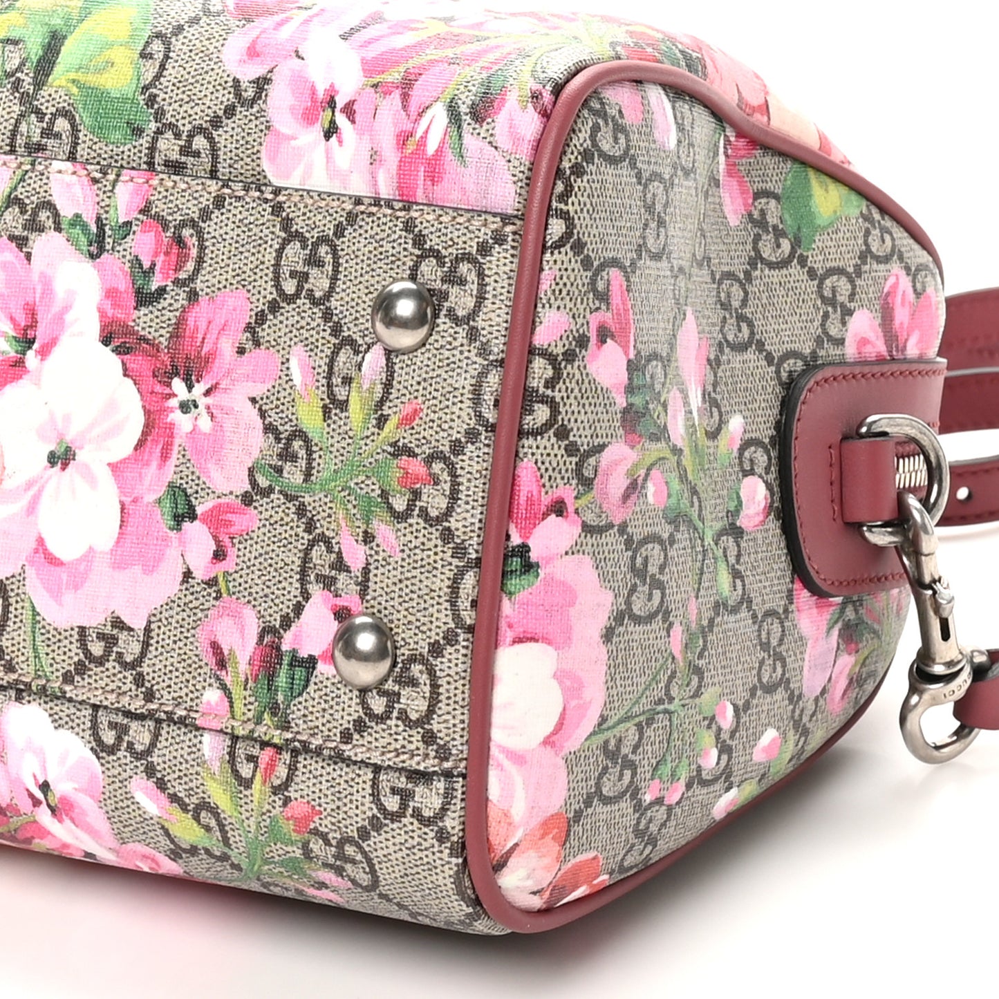 GG Supreme Monogram Blooms Small Boston Beige Multicolor Dry Rose