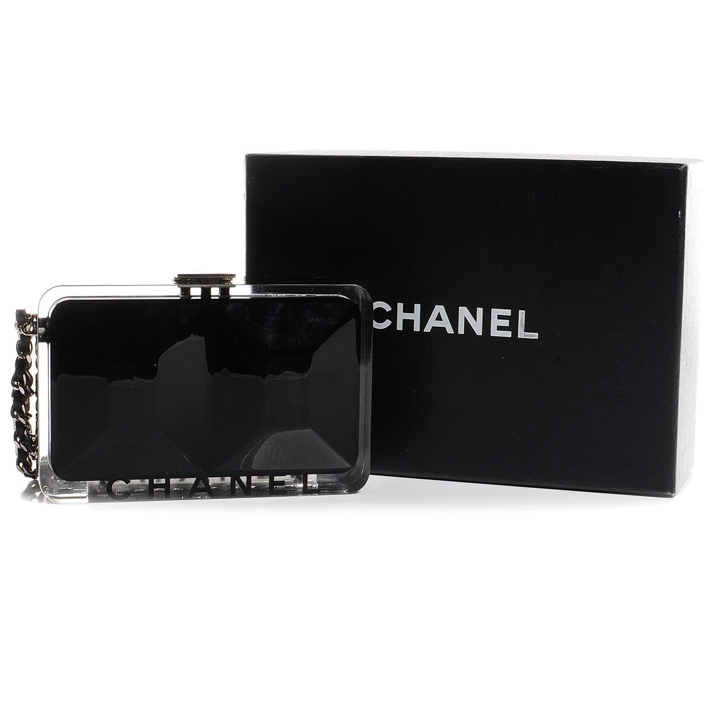 Lucite Wristlet Black Transparent