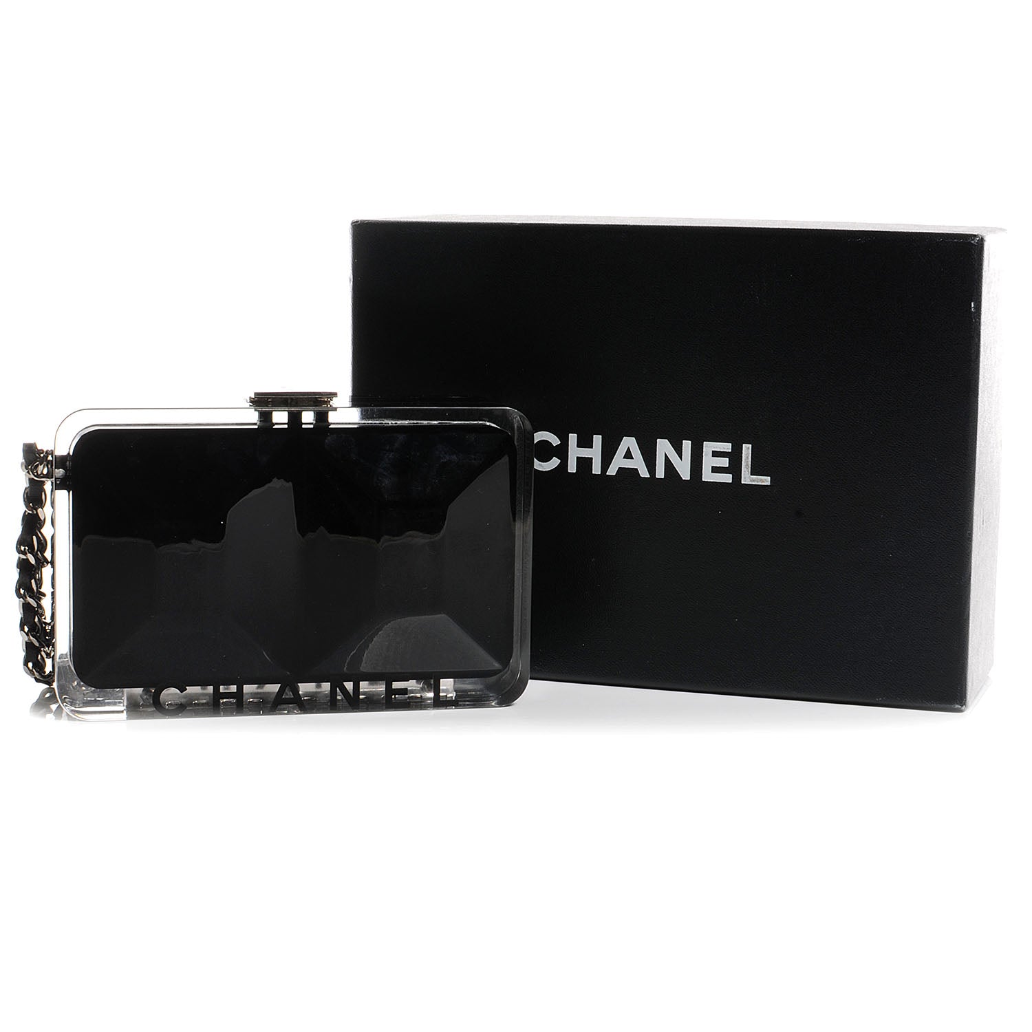 Chanel Lucite Wristlet Black Transparent 5 of 8