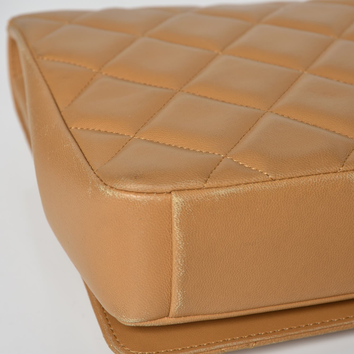 Chanel Lambskin Quilted Medium Diamond CC Flap Beige 11 of 11
