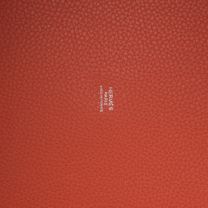 Hermes Taurillon Clemence Picotin 26 GM Orange Poppy 6 of 11