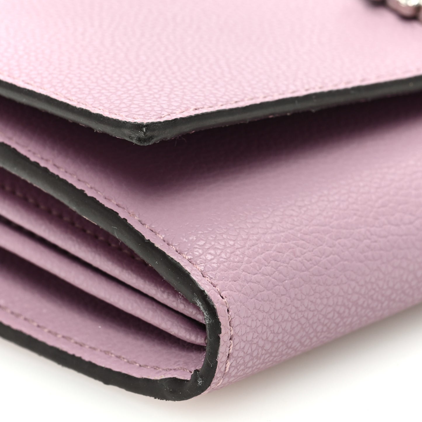 Satin Crystal Madeline Wallet On Chain Mauve