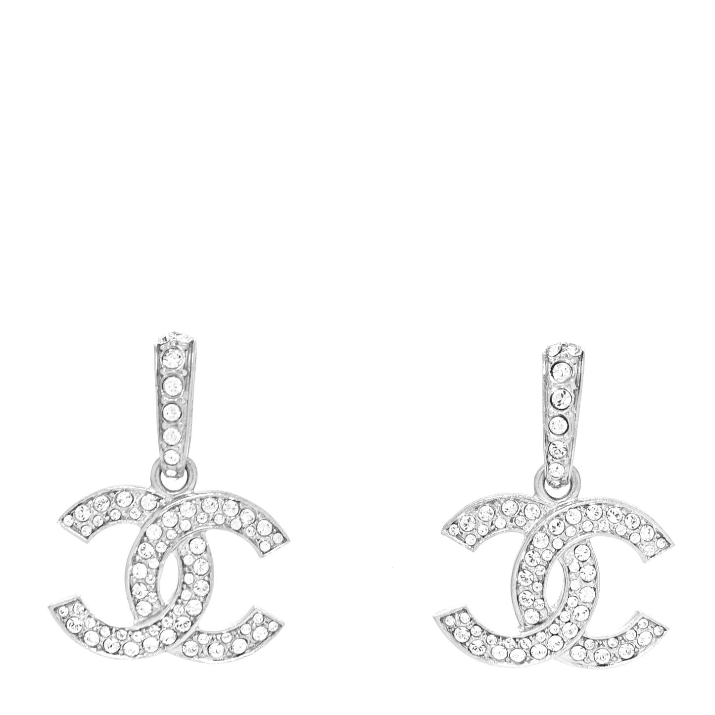 Crystal Palais Garnier CC Drop Earrings Silver