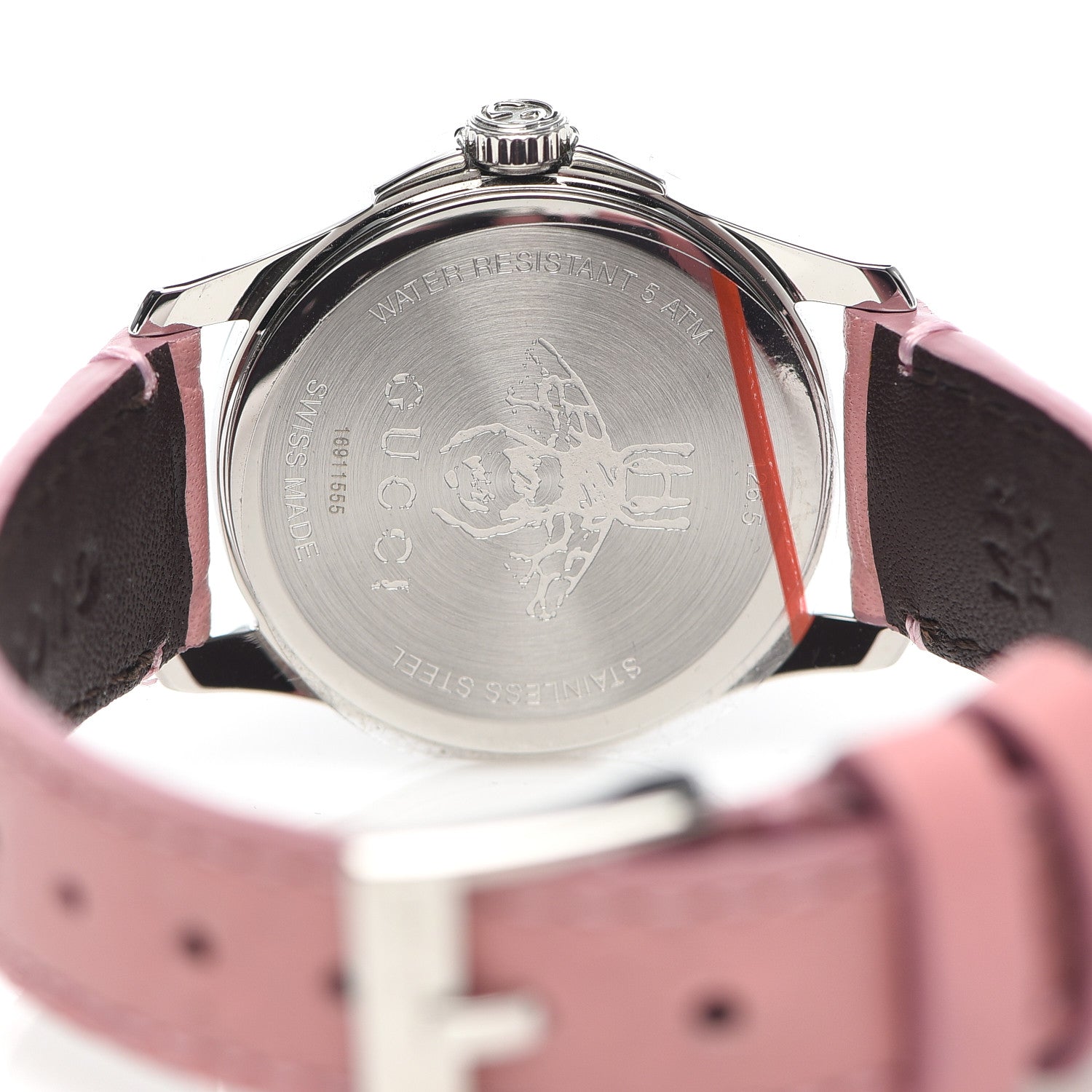 Gucci Stainless Steel Calfskin 27mm G-Timeless Quartz Watch Pink 6 of 8