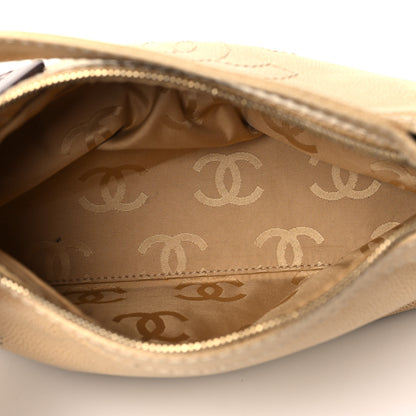 Chanel Caviar CC Wood Chain Hobo Beige 5 of 12