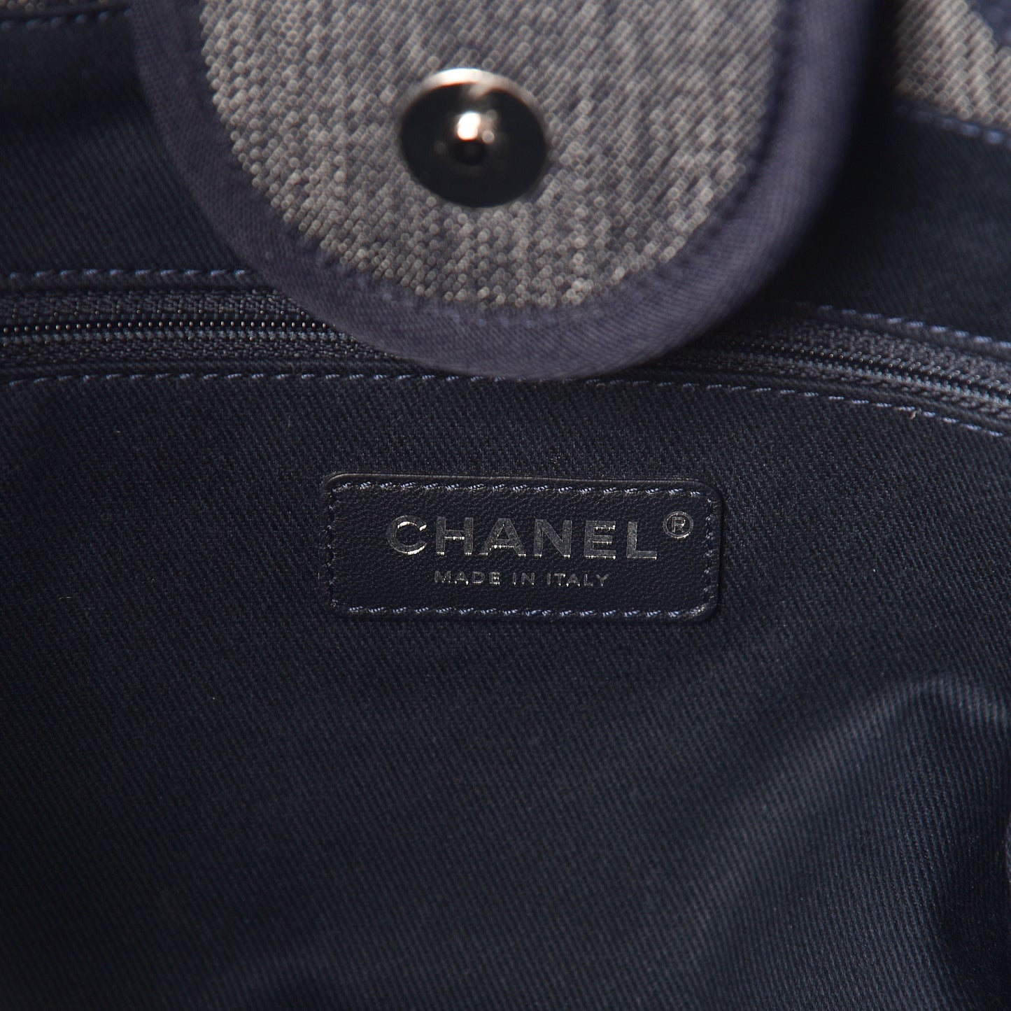 Denim Large Deauville Tote Dark Blue