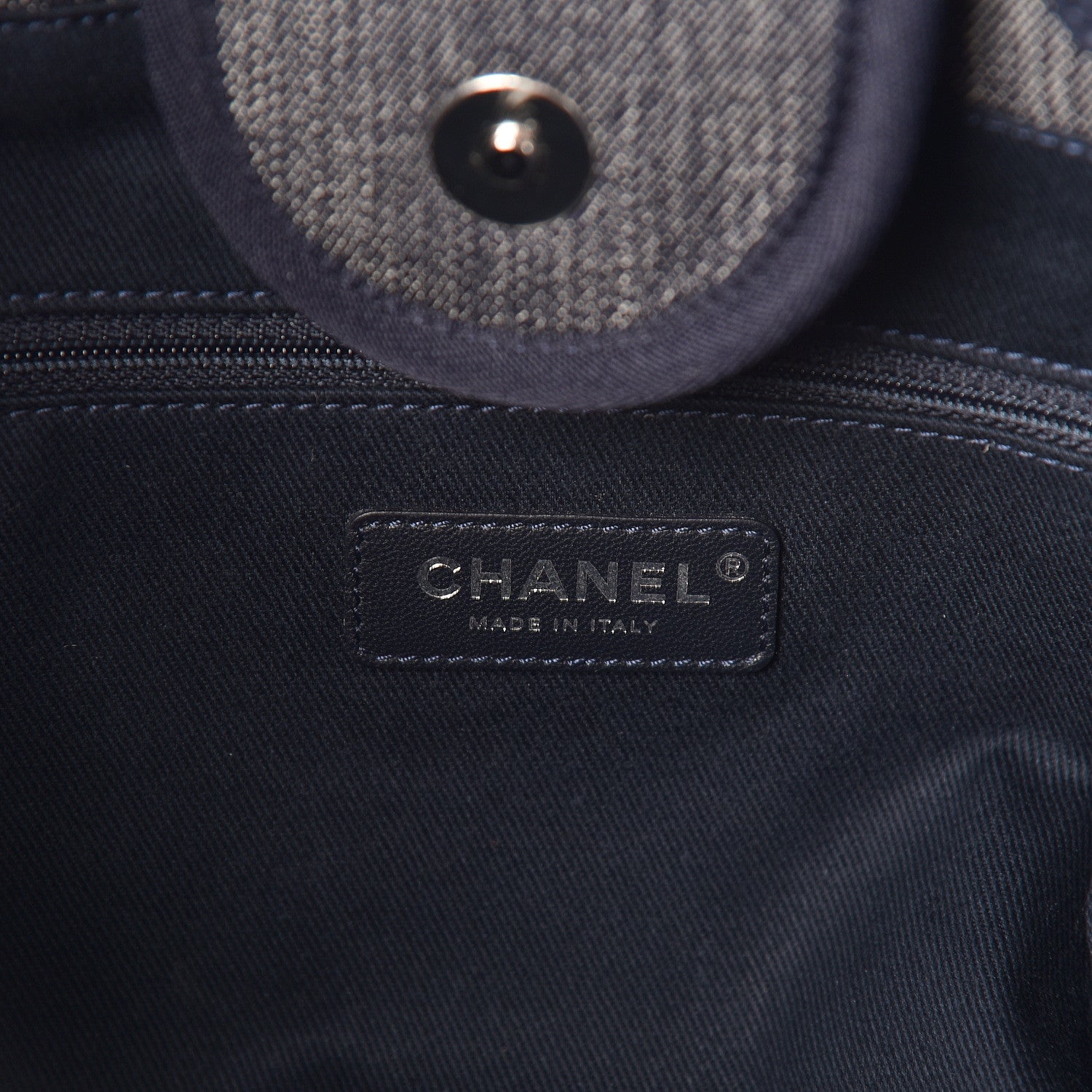 Chanel Denim Large Deauville Tote Dark Blue 6 of 11
