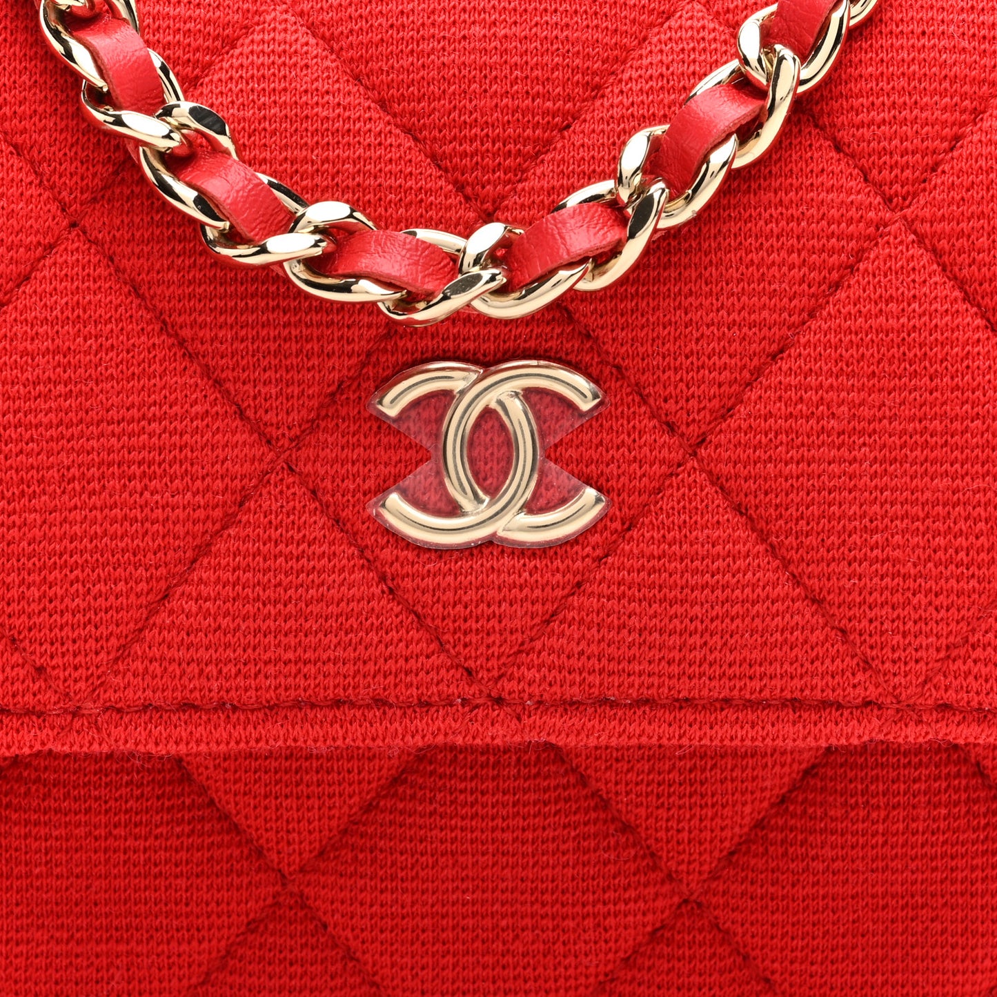 Jersey Quilted Micro Mini Flap Red
